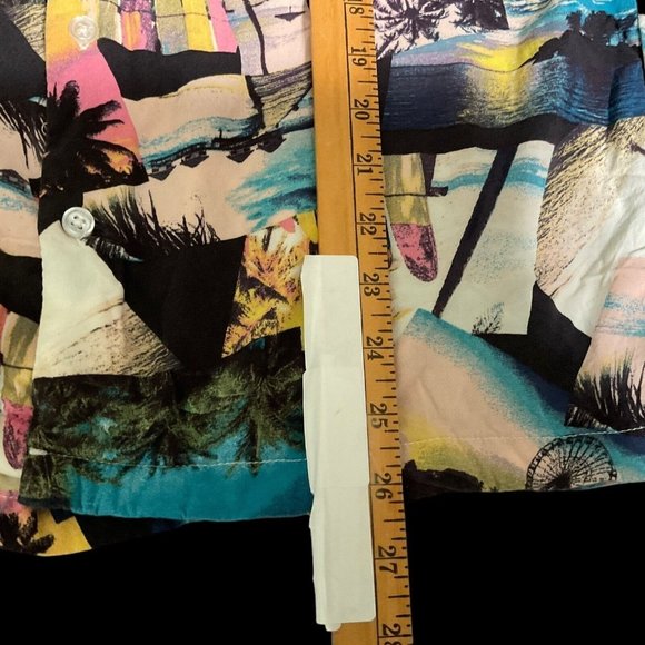 No Boundaries Mens Tropical Button Down Shirt Size Small (34-36) Rayon - Picture 7 of 8